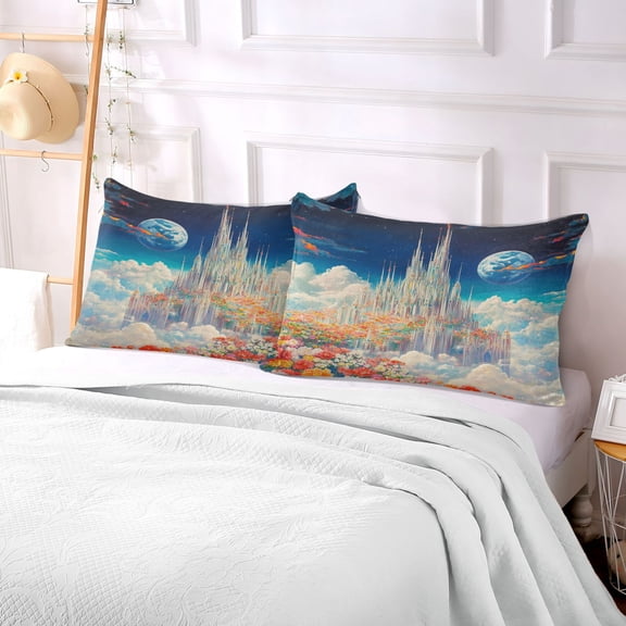 Pillow Case Plush Pillow Celestial Dreams Case standard size/King size/Queen size Bed Pillow Pillowcases