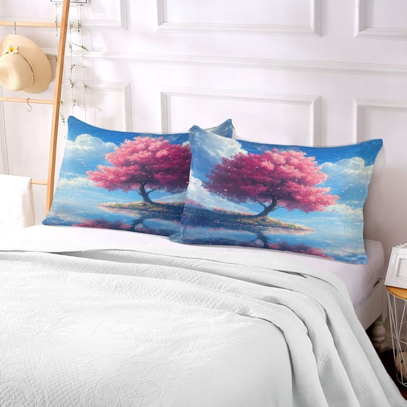 Pillow Case Plush Pillow Cherry Blossom Serenity Case standard size/King size/Queen size Bed Pillow Pillowcases