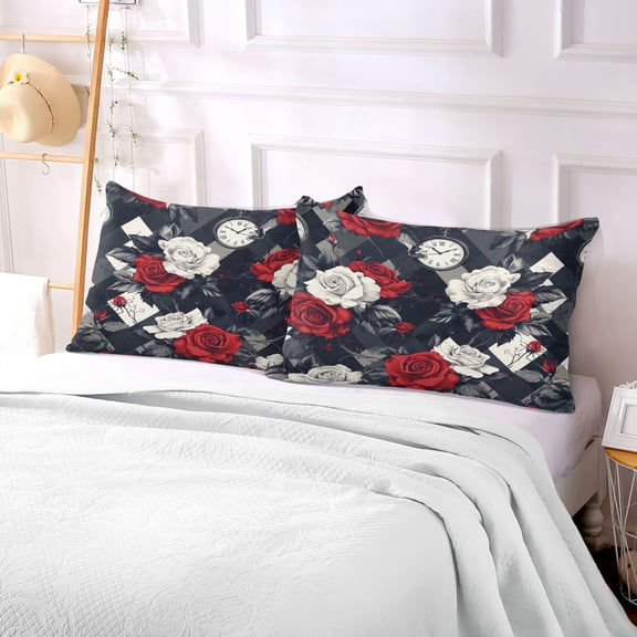 Pillow Case Plush Pillow Classic Rose & Time Case standard size/King size/Queen size Bed Pillow Pillowcases