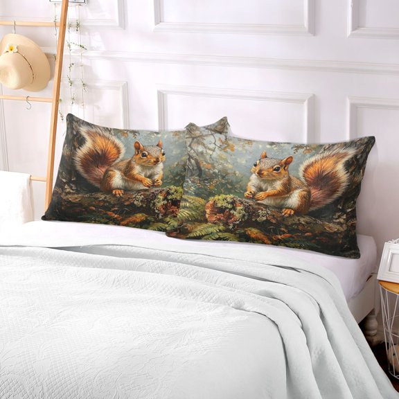 Pillow Case Plush Pillow Cute Squirrel Case standard size/King size/Queen size Bed Pillow Pillowcases