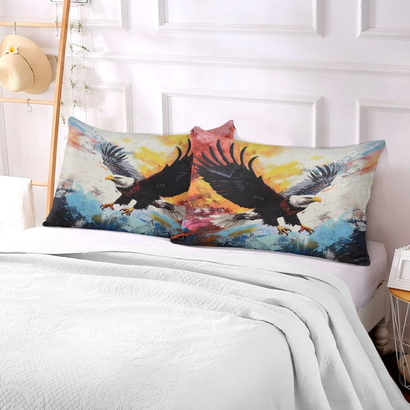 Pillow Case Plush Pillow Eagles in Flight Case standard size/King size/Queen size Bed Pillow Pillowcases
