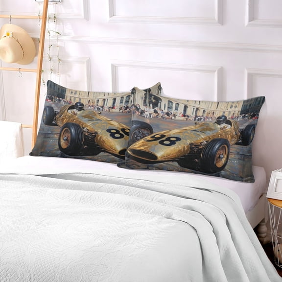 Pillow Case Plush Pillow Fashion Racing Car Painting Case standard size/King size/Queen size Bed Pillow Pillowcases