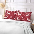 thumbnail image 1 of Pillow Case Plush Pillow Heart Reindeer and Snowflake Pattern Case standard size/King size/Queen size Bed Pillow Pillowcases, 1 of 9