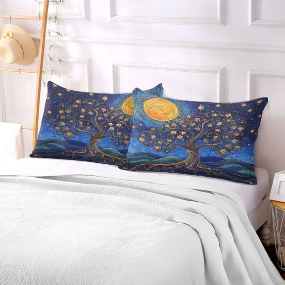 Pillow Case Plush Pillow Moonlit Blossoms Case standard size/King size/Queen size Bed Pillow Pillowcases