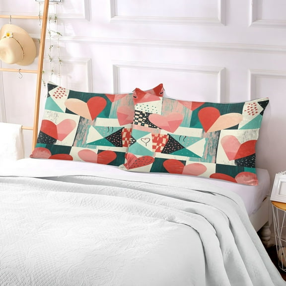 Pillow Case Plush Pillow Patchwork Of Love Case standard size/King size/Queen size Bed Pillow Pillowcases