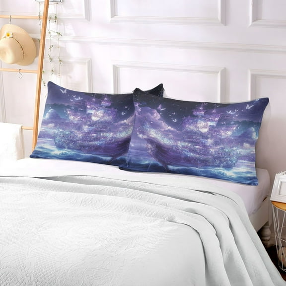 Pillow Case Plush Pillow Purple Crystal Ship Case standard size/King size/Queen size Bed Pillow Pillowcases
