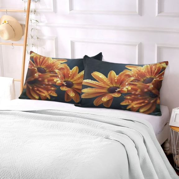 Pillow Case Plush Pillow Radiant Orange Blossoms Case standard size/King size/Queen size Bed Pillow Pillowcases