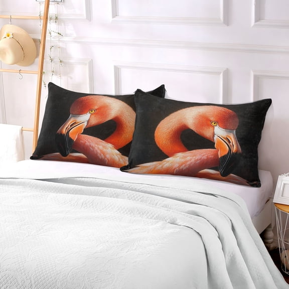 Pillow Case Plush Pillow Red Flamingo Pattern Case standard size/King size/Queen size Bed Pillow Pillowcases