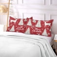 thumbnail image 1 of Pillow Case Plush Pillow Red Plaid Pattern with Reindeer Case standard size/King size/Queen size Bed Pillow Pillowcases, 1 of 9