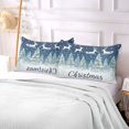 thumbnail image 1 of Pillow Case Plush Pillow Reindeer Soaring on The Sky Pattern Print Case standard size/King size/Queen size Bed Pillow Pillowcases, 1 of 9