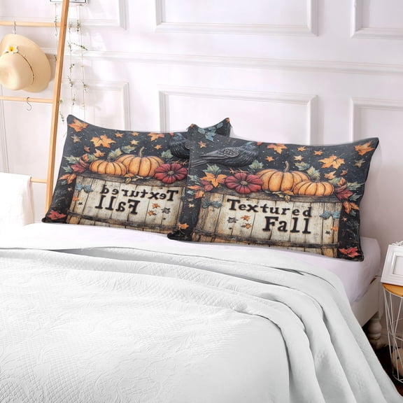 Pillow Case Plush Pillow Ripe Pumpkin Printed Case standard size/King size/Queen size Bed Pillow Pillowcases