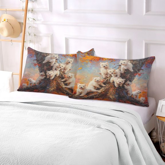 Pillow Case Plush Pillow Tree-climbing Cuties Case standard size/King size/Queen size Bed Pillow Pillowcases