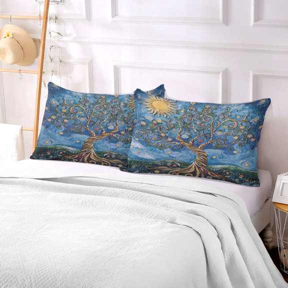 Pillow Case Plush Pillow Twisted Moonlit Tree Case standard size/King size/Queen size Bed Pillow Pillowcases