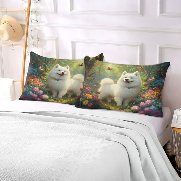 Pillow Case Plush Pillow Whimsical Canine Bliss Case standard size/King size/Queen size Bed Pillow Pillowcases