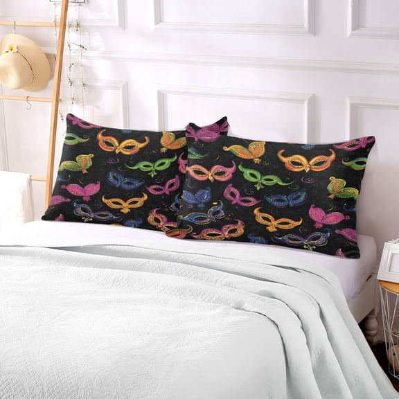 Pillow Case Plush Pillow Whimsical Masks Case standard size/King size/Queen size Bed Pillow Pillowcases