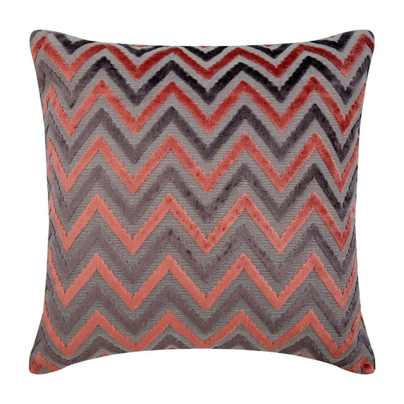 Pillow Case Zip, Throw Pillows Covers 24"x 24"Grey Silk Jacquard Velvet Pillow, Modern Chevron Geometric Couch Pillows, Grey Pillow Covers 24x24 inch (60x60 cm) - Chevron Pillow Top