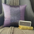 thumbnail image 1 of Pillow Case Zip, Violet Pillow Shams, Metallic Beads Pillow Sham, 24x24 inch (60x60 cm) Pillow Shams, Square Silk Pillow Sham, Pillow Shams, Modern Style, Solid Color - Violet Center, 1 of 10