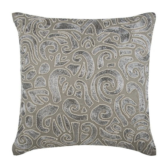 Pillow Case Zipper, Couch Pillow Cases, Decorative Pillow Covers 14x14 inch (35x35 cm) Grey, Cotton Throw Pillow Covers, Handmade Pillow Covers, Modern, Abstract - Taupe Carnival