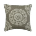 thumbnail image 1 of Pillow Case Zipper, Grey 24"x24" (60x60 cm) Euro Shams, Cotton Embroidered, Tribal & Pearl Throw Pillows For Couch, Abstract Pattern Contemporary Style - Tribal Move, 1 of 4