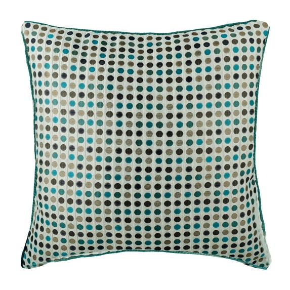 Pillow Case Zipper, Multi Color Shams, Dotted Retro Polka Dots Pillow Shams, 24x24 inch (60x60 cm) Pillow Sham, Square Jacquard Pillow Shams, Contemporary Pillow Shams - Retro Dots
