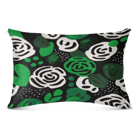 Pillow CaseEmerald Rose Mosaic Magic Pattern Whimsy Case standard size/King size/Queen Size