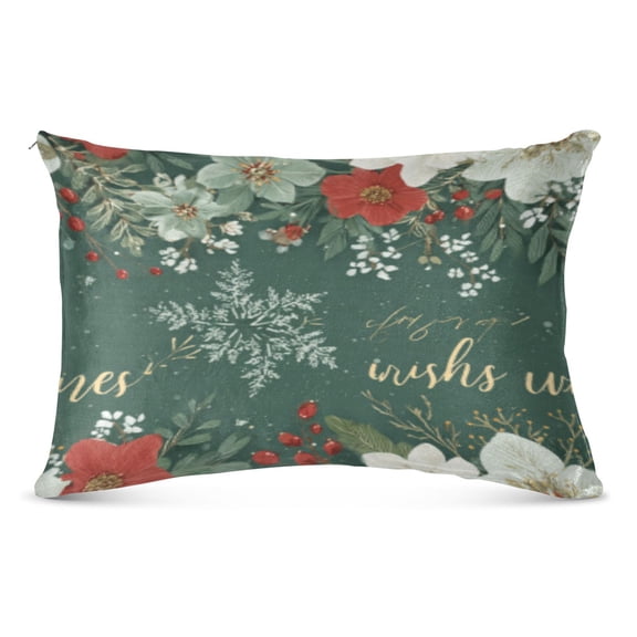 Pillow CaseEvergreen Floral Wishes Pattern Whimsy Case standard size/King size/Queen Size
