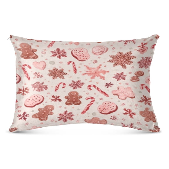 Pillow CaseFestive Cookie & Candy Collage Pattern Whimsy Case standard size/King size/Queen Size