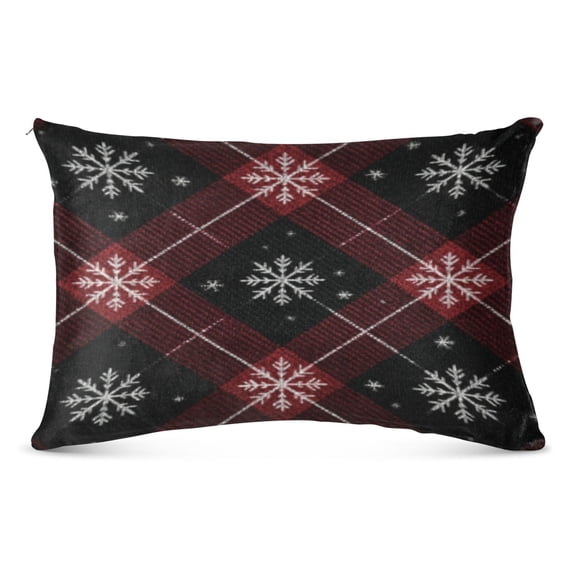 Pillow CaseFrosty Snowflake Lattice Pattern Whimsy Case standard size/King size/Queen Size