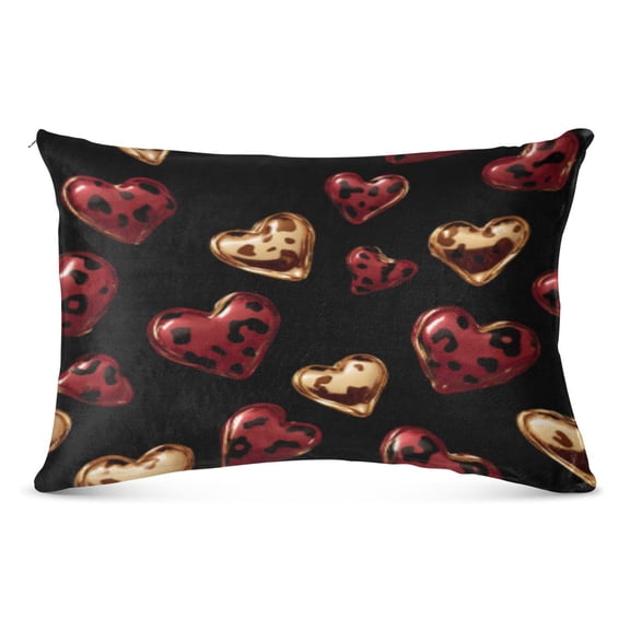 Pillow CaseGlam Heart Metallic Romance Pattern Whimsy Case standard size/King size/Queen Size