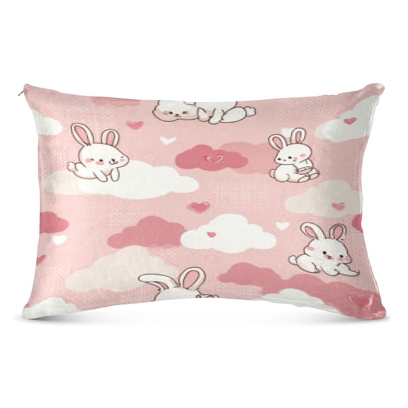 Pillow CasePastel Bunny Sky Drift Pattern Whimsy Case standard size/King size/Queen Size