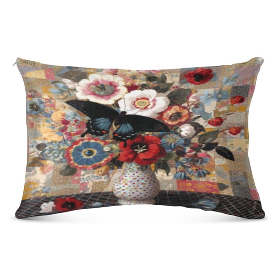 Pillow CasePatchwork Bloom Pattern Whimsy Case standard size/King size/Queen Size