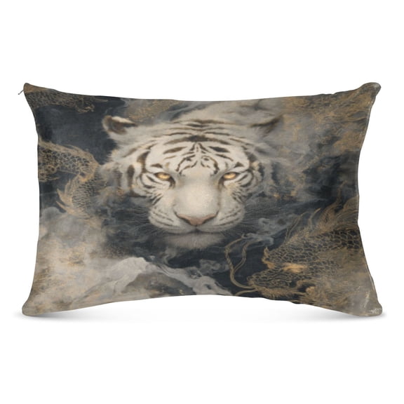 Pillow CasePhantom White Tiger Pattern Whimsy Case standard size/King size/Queen Size