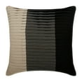 thumbnail image 1 of Pillow Cases, Black Pillow Shams, Color Block & Pintucks Pillow Shams, 24x24 inch (60x60 cm) Pillow Shams, Square Silk Pillow Sham, Contemporary Pillow Shams, Striped - Dark Secret, 1 of 3