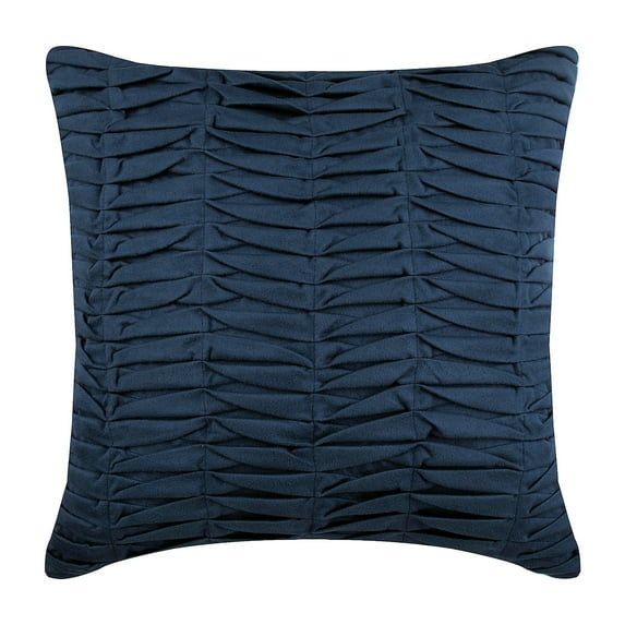 Pillow Cases, Blue 12x12 inch (30x30 cm) Decorative Pillow Covers, Twisted Pintucks Decorative Pillow Covers by The HomeCentric, Solid Color Pillow Covers, Modern - Blue Wind Folds