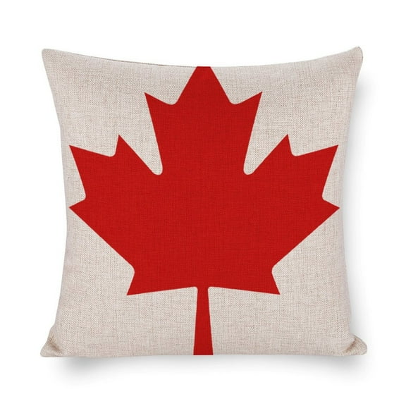 Pillow Cases Canadian Flag Farmhouse Pillow Cover National Flag Throw Pillow Covers 16"x16" Decor for Sofa Couch