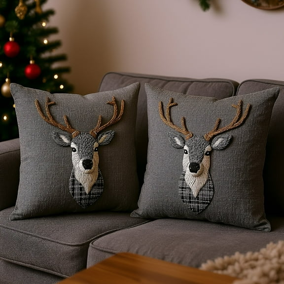 Pillow Cases Christmas Christmas Throw Pillow Covers Christmas Decorations Xmas Tree Pillow Covers Soft Plush Pillowcases Holiday Festivals Winter Home Decor Sofa Couch Bed Porch C