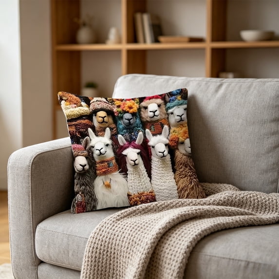 Pillow Cases, Cute Quadruped Patterns Cushion Cover Soft Throw Pillowcase Removable And Washable Pillowcase For Sofa And Chair Ideal Choice For Summer Sofa And Bedroom Decor