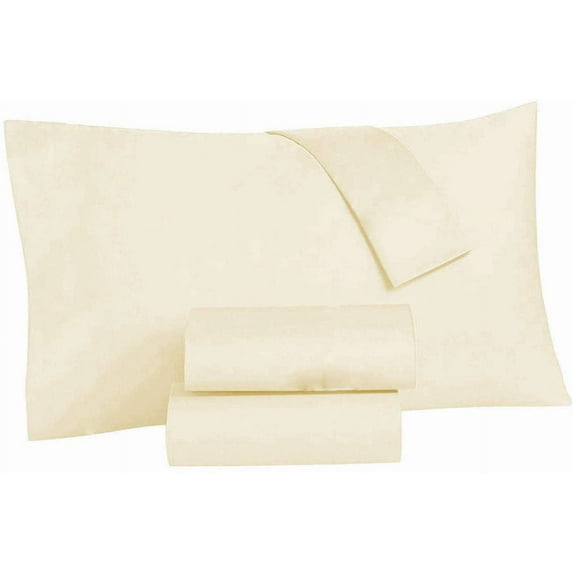 Pillow Cases Pack of 4 100% Egyptian Cotton , Soft and Luxury, Envelope Closure Bed Pillow Covers, Super Soft and Comfy 20" x 60" Inch - Ivory Solid