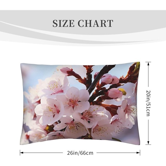 Pillow Cases Set Of 2, Peach Blossom Standard Pillowcase For Hair And