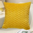 thumbnail image 1 of Pillow Cases, Solid Color Velvet Pleated Pillowcase Velvet Sofa Cushion Headboard Pillow Office Lumbar Support Waist Protection, 1 of 6