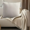 thumbnail image 1 of Pillow Cases, Solid Color Velvet Pleated Pillowcase Velvet Sofa Cushion Headboard Pillow Office Lumbar Support Waist Protection, 1 of 7