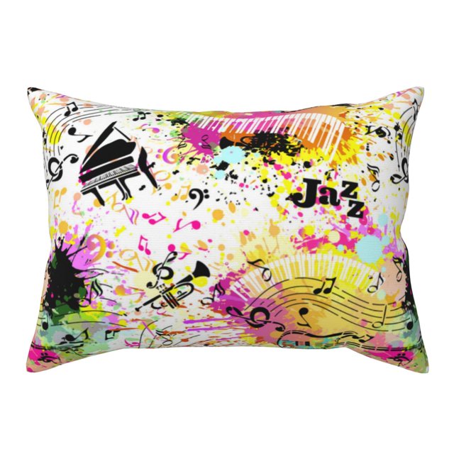 Pillow Cases Standard Size, Retro Musical Pillow Case 20x26 Inches