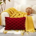 thumbnail image 1 of Pillow Cases, Weaving Snowflake Velvet Solid Color Pillow Office Sofa Lumbar Support Pillow Bedside Support Pillowcase Cushion, 1 of 9