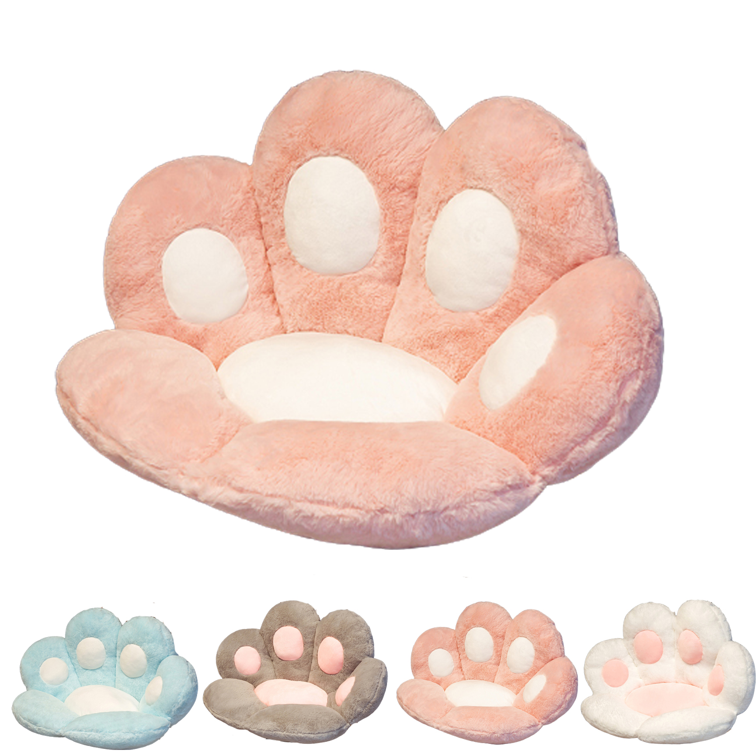 Pillow Chair Cushion Cat Cute Floor Paw Plush Sofa Decor Office Lumbar