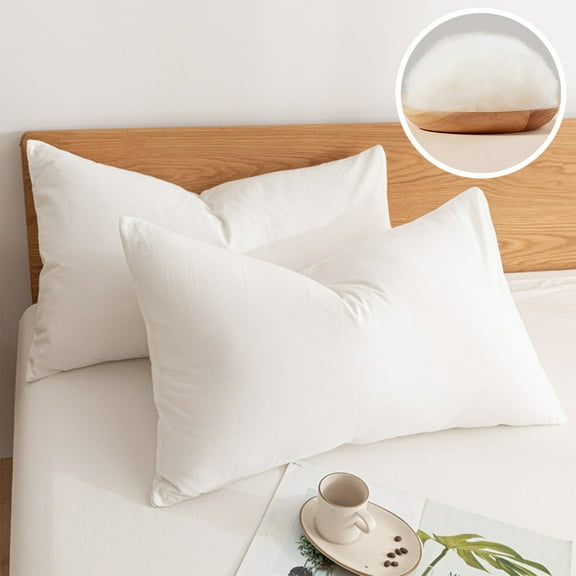 Pillow Core Insert, White Down , Detachable Elastic Design, Hotel-style Bedding, Adjustable Fill for Side Sleepers, Topliu
