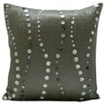 thumbnail image 1 of Pillow Cover 18x18 inch (45x45 cm) Gray, Designer Grey Decorative Pillow Cover, Mother Of Pearls Pillowcase, Square Silk Pillow Cover, Contemporary Cushion - Climbing To The Sky, 1 of 4