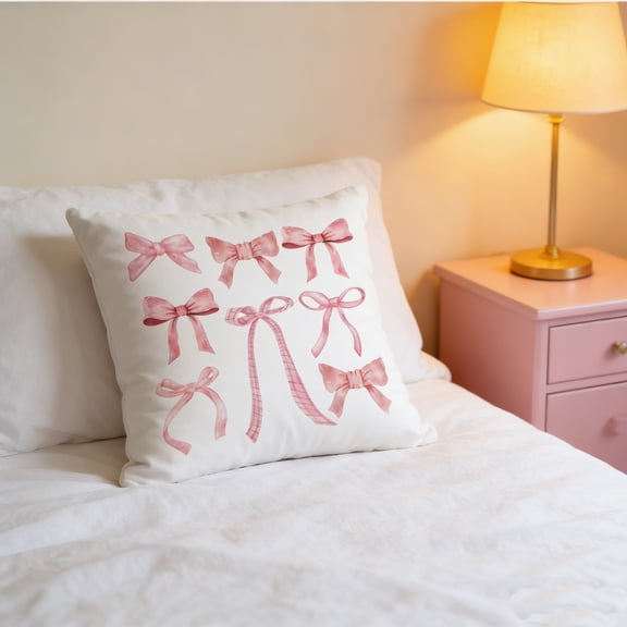 Pillow Cover 45 x 45 Inches Sofa Cushion Cover Decorative Pillowcase Soft Polyester Pillow Sham for Living Room Bedroom Chr Couch Throw Pillow Cover Home Decor Washable Pink