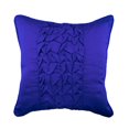 thumbnail image 1 of Pillow Cover, Blue Accent Pillow, Textured Pintucks & Knotted Solid Color Pillow Cover, 14x14 inch (35x35 cm) Throw Pillow Cover, Square Silk Pillowcase, Solid - Electric Blue Knots, 1 of 5