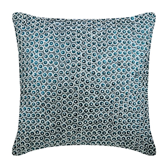 Pillow Cover, Blue Throw Pillow Cover Couch, Dotted Sequins Sparkly Glitter Pillow Cover, 20x20 inch (50x50 cm) Pillow Cover Decorative, Geometric Modern Decorative Throw - Metal Daze