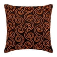 thumbnail image 1 of Pillow Cover, Brown Pillows Cover, Orange Beaded Scroll Pillows Cover, 18x18 inch (45x45 cm) Cushion Covers, Square Silk Throw Pillows Cover, Geometric - Tibetain Monk, 1 of 3